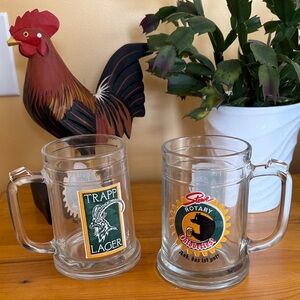 Stowe Octoberfest Rotary Club Glass Beer Steins Mugs🍻
